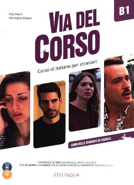 Cover: 9788899358457 | Via del Corso B1, m. DVD + Audio-CDs | Corso di italiano per stranieri
