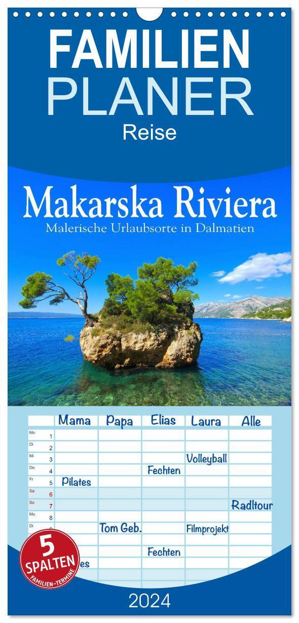 Cover: 9783383093173 | Familienplaner 2024 - Makarska Riviera - Malerische Urlaubsorte in...