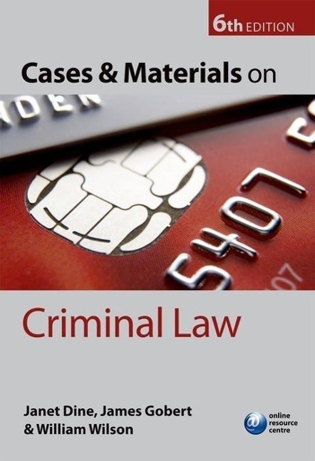 Cover: 9780199541980 | Cases and Materials on Criminal Law | Janet Dine (u. a.) | Taschenbuch