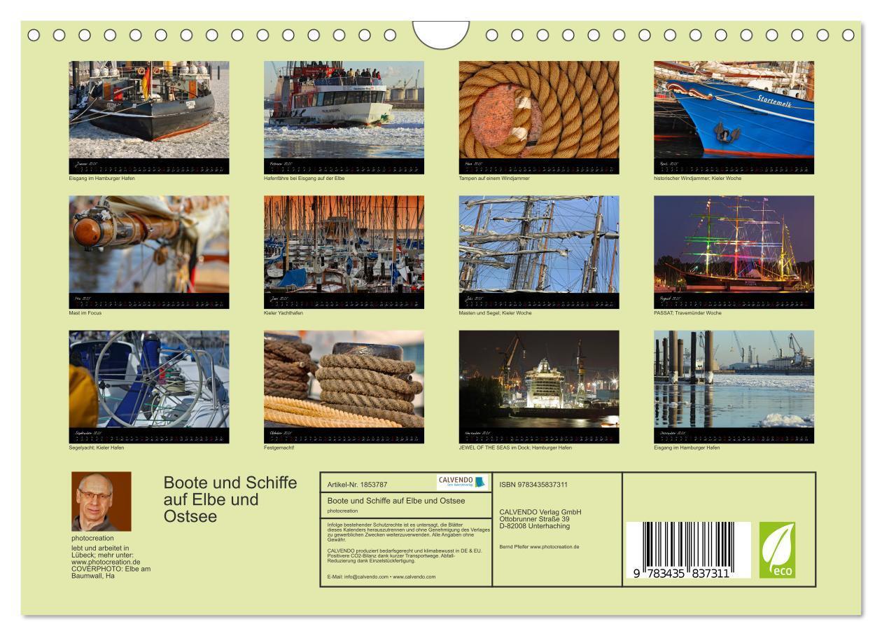 Bild: 9783435837311 | Boote und Schiffe auf Elbe und Ostsee (Wandkalender 2025 DIN A4...