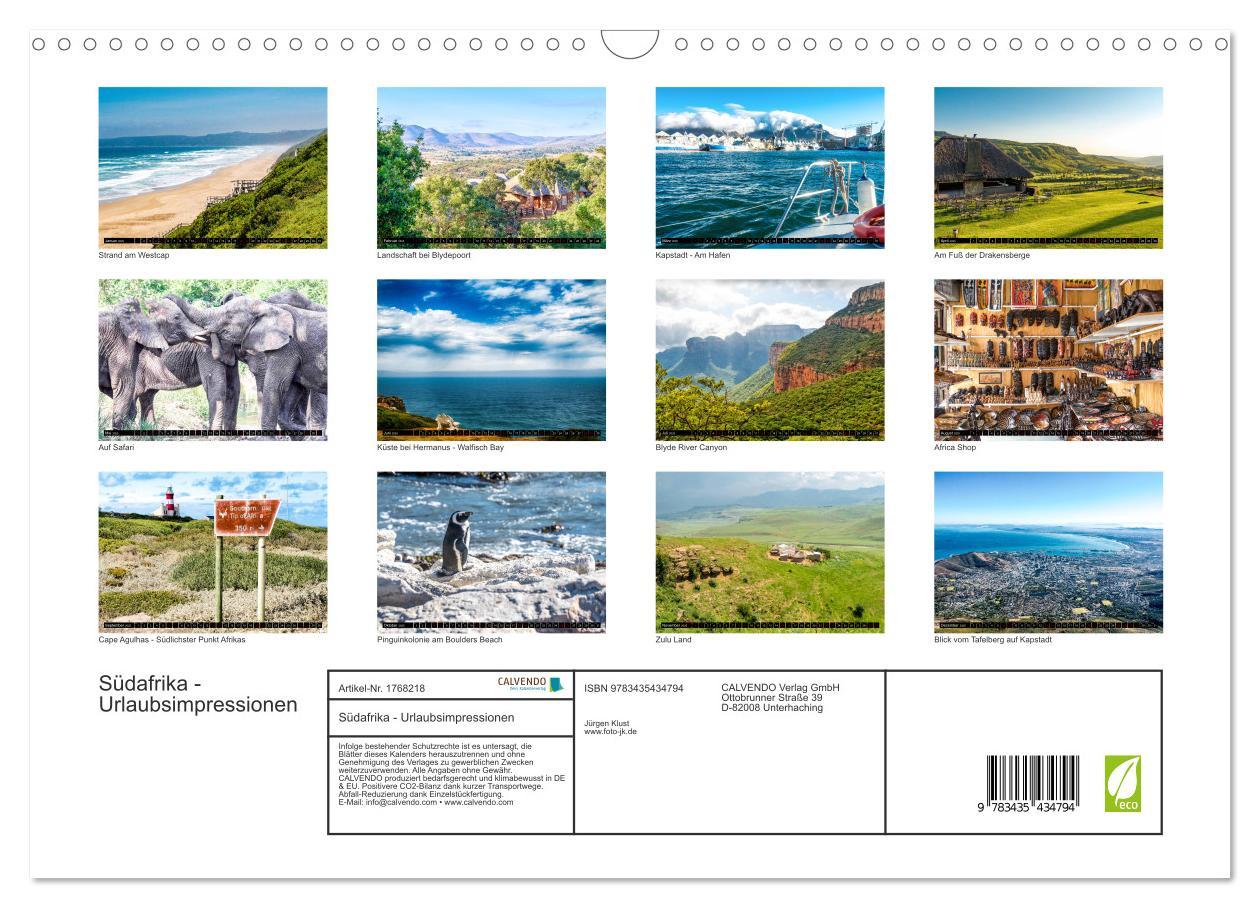 Bild: 9783435434794 | Südafrika - Urlaubsimpressionen (Wandkalender 2025 DIN A3 quer),...