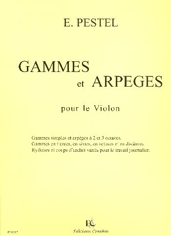 Cover: 9790230313179 | Gammes et arpèges pour violon | E. Pestel | Buch | Combre Edition