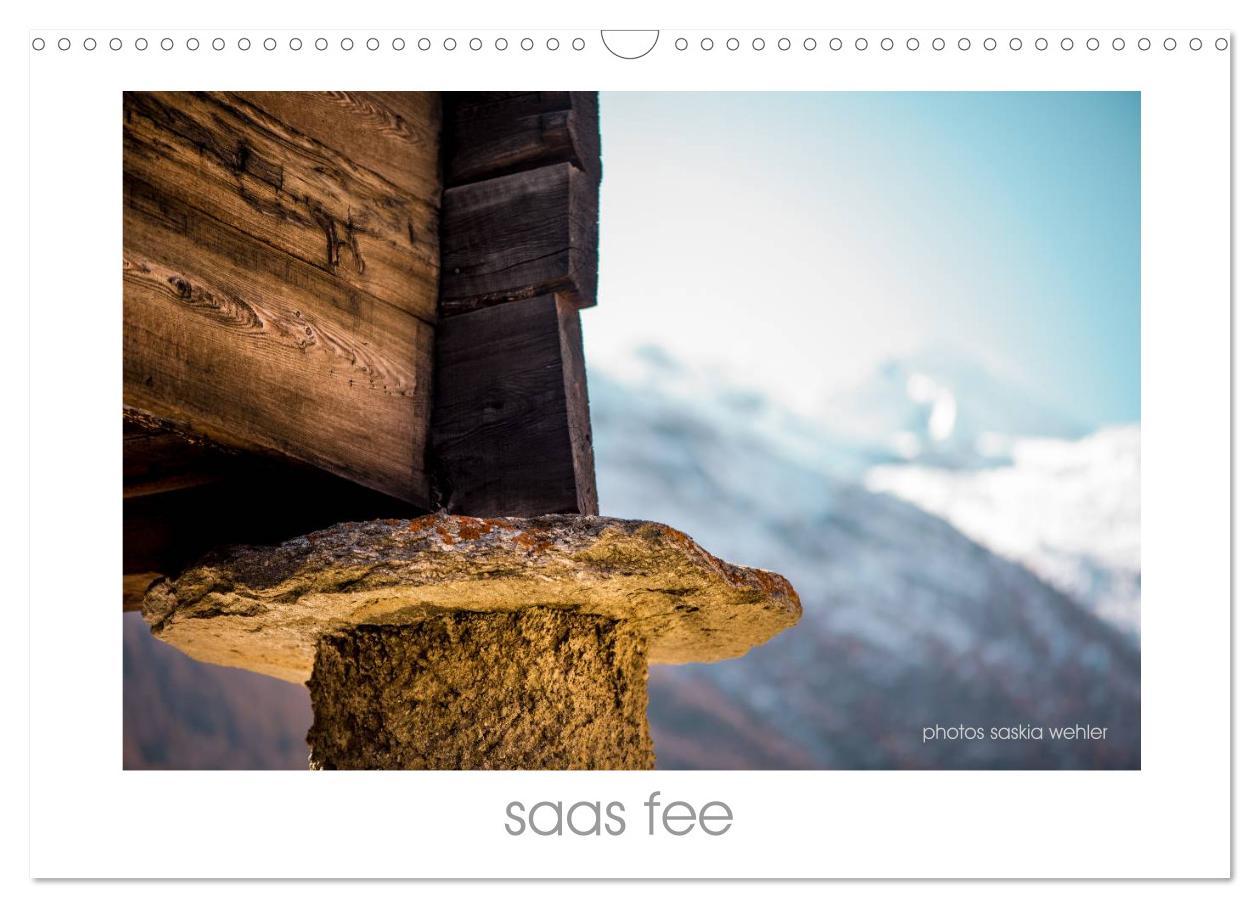 Cover: 9783435493227 | saas fee (Wandkalender 2025 DIN A3 quer), CALVENDO Monatskalender