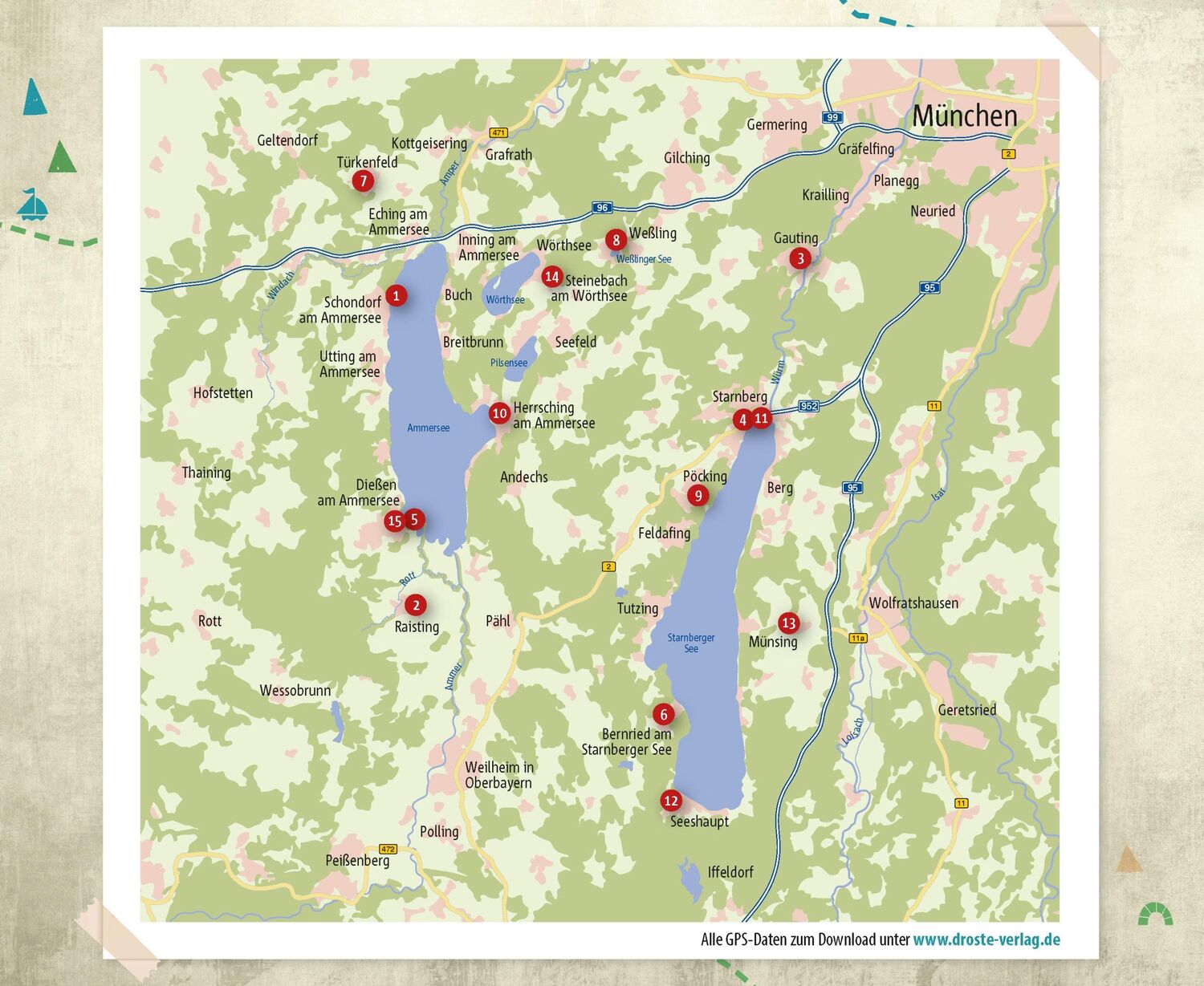 Bild: 9783770023424 | Fünfseenland. Radeln für die Seele | Wohlfühltouren | Hesse (u. a.)