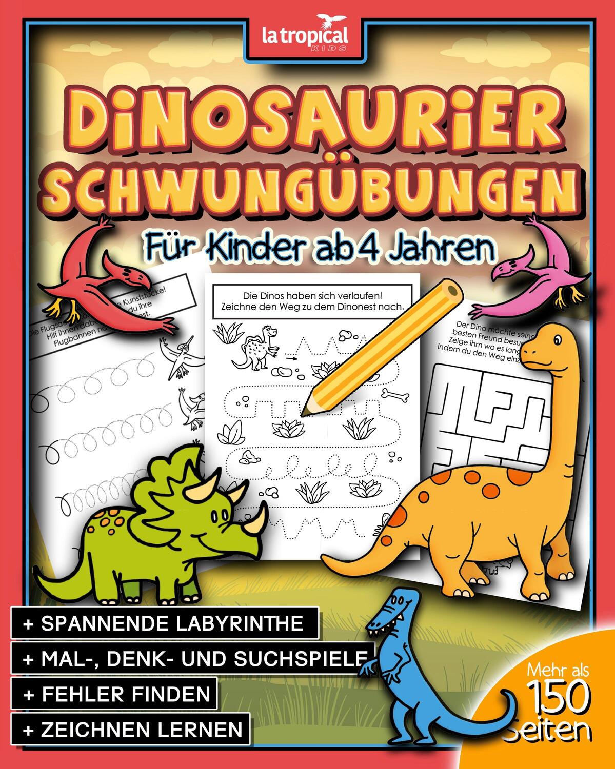 Cover: 9783969080290 | Dinosaurier Schwungübungen ab 4 Jahren | David Ludwig | Taschenbuch