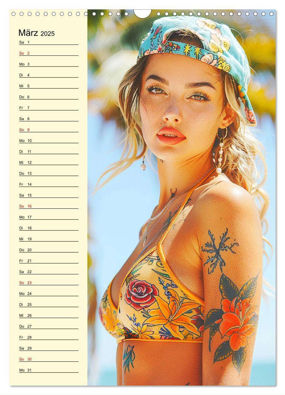 Bild: 9783457129180 | Coole Tatoo-Girls. Hübsch, modern und selbstbewusst (Wandkalender...