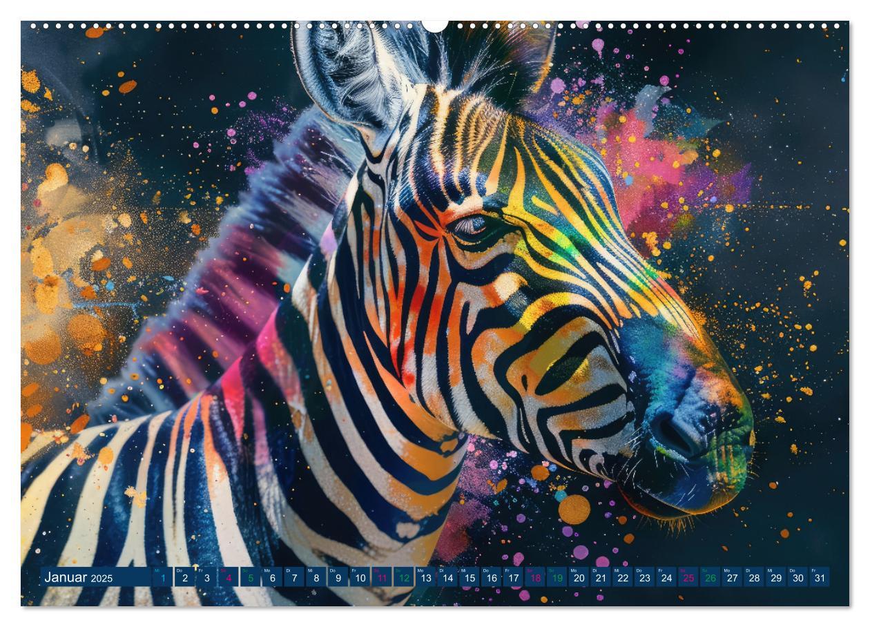 Bild: 9783457146200 | ZEBRAS - Modern Art (hochwertiger Premium Wandkalender 2025 DIN A2...