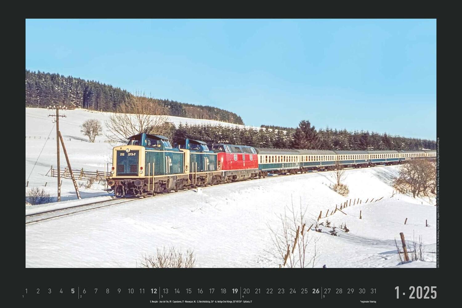 Bild: 4251732342203 | Eisenbahn-Nostalgie 2025 - Bildkalender 49,5x33 cm -...