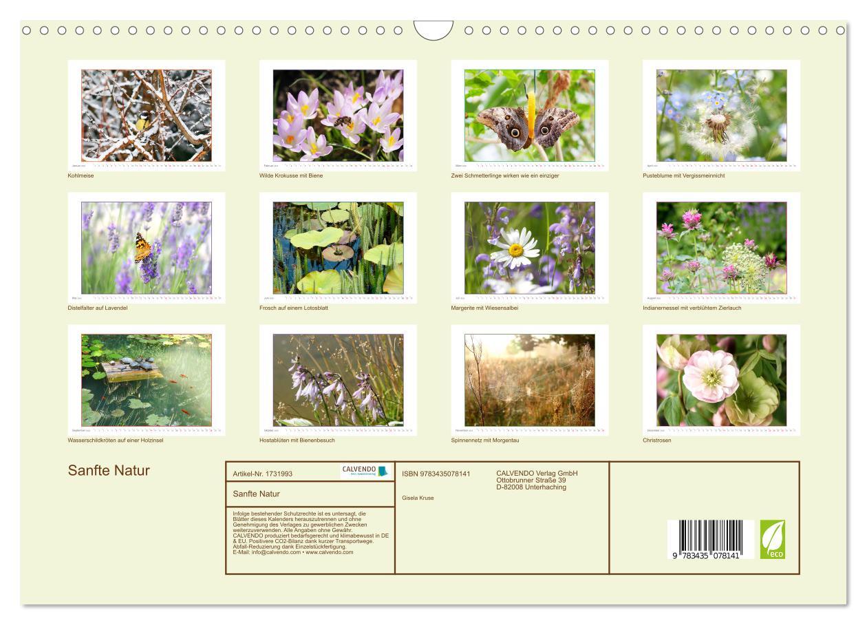 Bild: 9783435078141 | Sanfte Natur (Wandkalender 2025 DIN A3 quer), CALVENDO Monatskalender