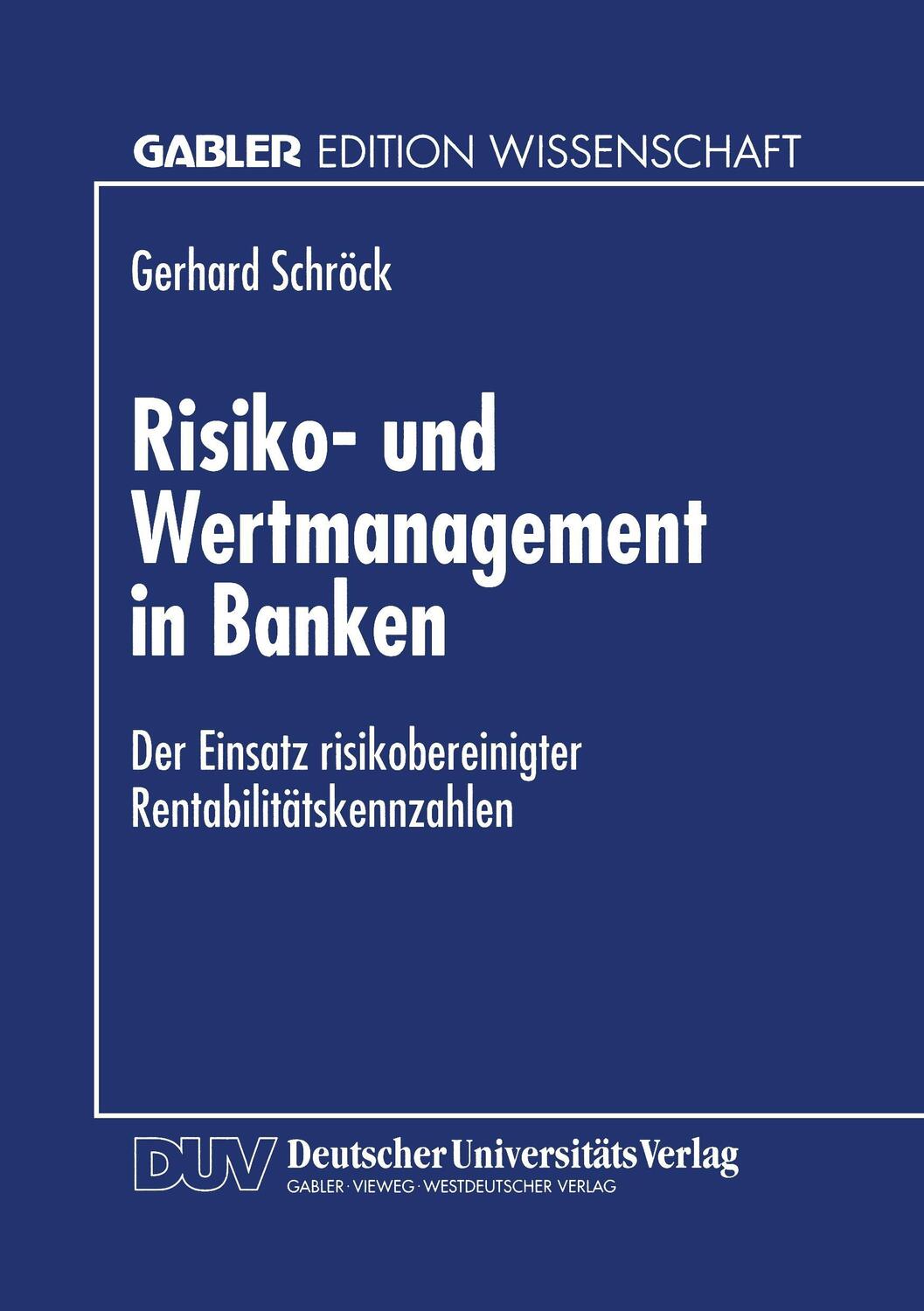 Cover: 9783824465583 | Risiko- und Wertmanagement in Banken | Taschenbuch | Paperback | xx