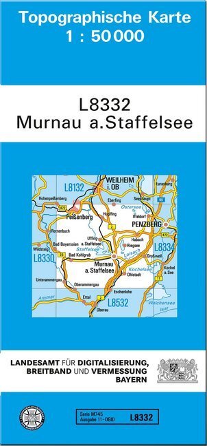 Cover: 9783899332636 | Murnau a. Staffelsee | TK50 Topographische Karte 1:50000 Bayern L8332