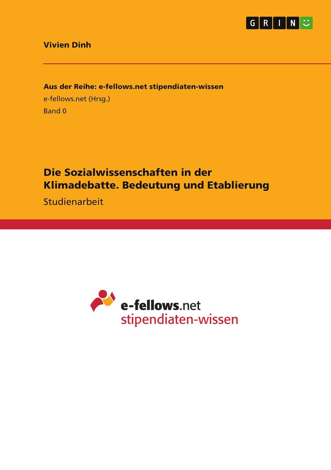 Cover: 9783346795830 | Die Sozialwissenschaften in der Klimadebatte. Bedeutung und...