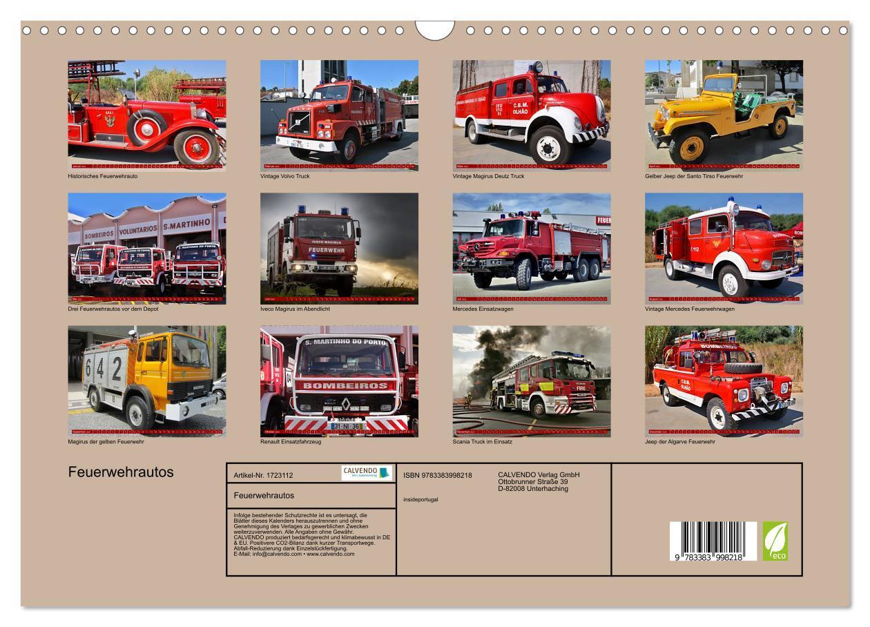 Bild: 9783383998218 | Feuerwehrautos (Wandkalender 2025 DIN A3 quer), CALVENDO...