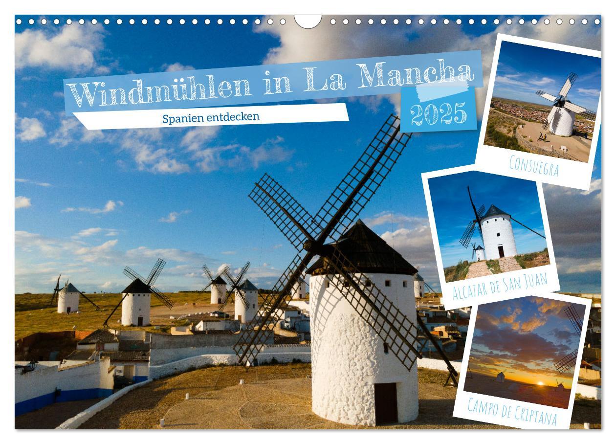 Cover: 9783457179819 | Windmühlen in La Mancha (Wandkalender 2025 DIN A3 quer), CALVENDO...