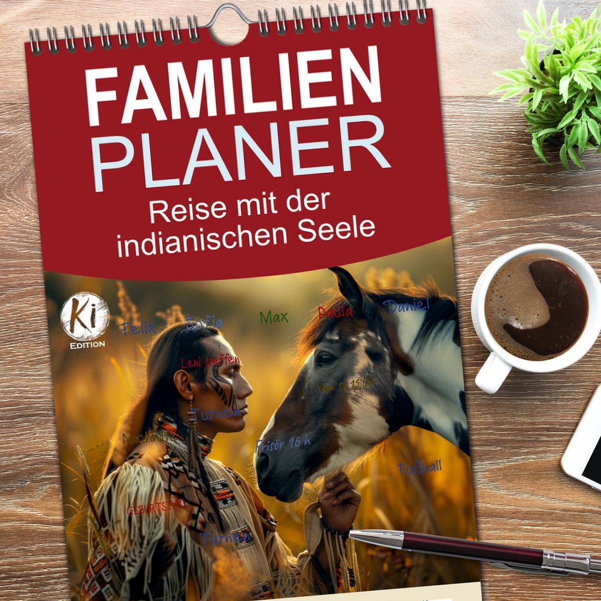 Bild: 9783457155059 | Familienplaner 2025 - Reise mit der indianischen Seele mit 5...