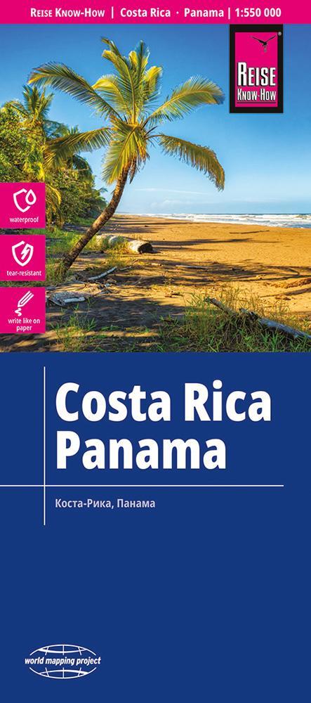 Cover: 9783831773244 | Reise Know-How Landkarte Costa Rica, Panama (1:550.000) | Rump | 2 S.