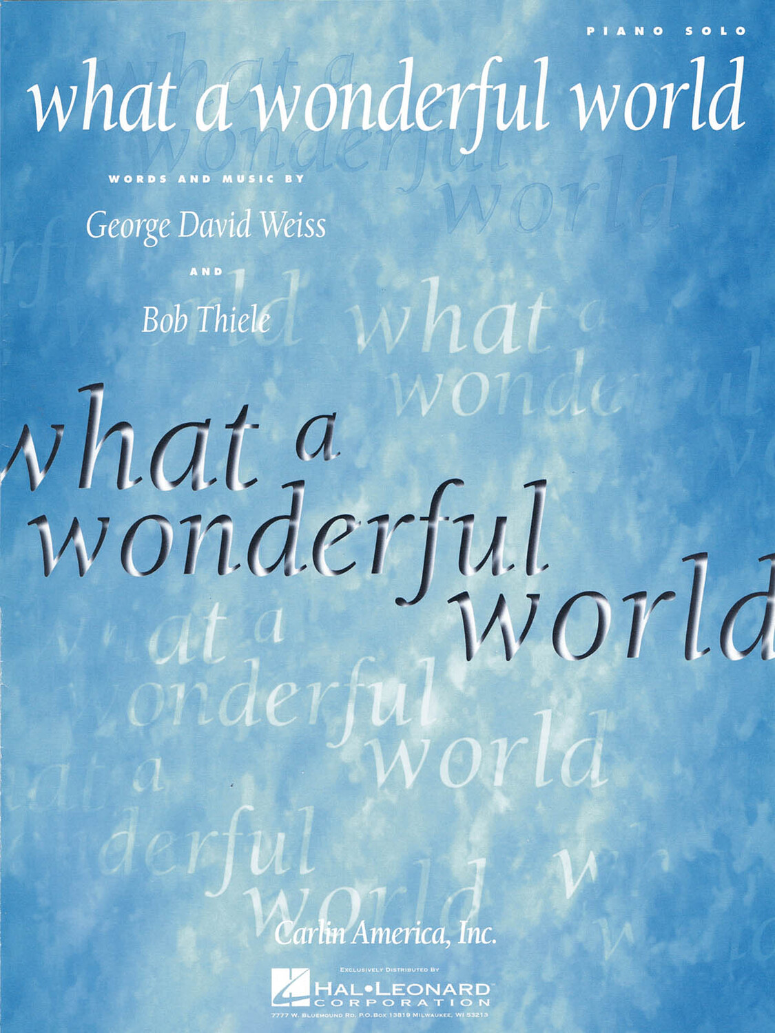 Cover: 73999512991 | What A Wonderful World | Piano Solo Sheets | Blatt | 1996