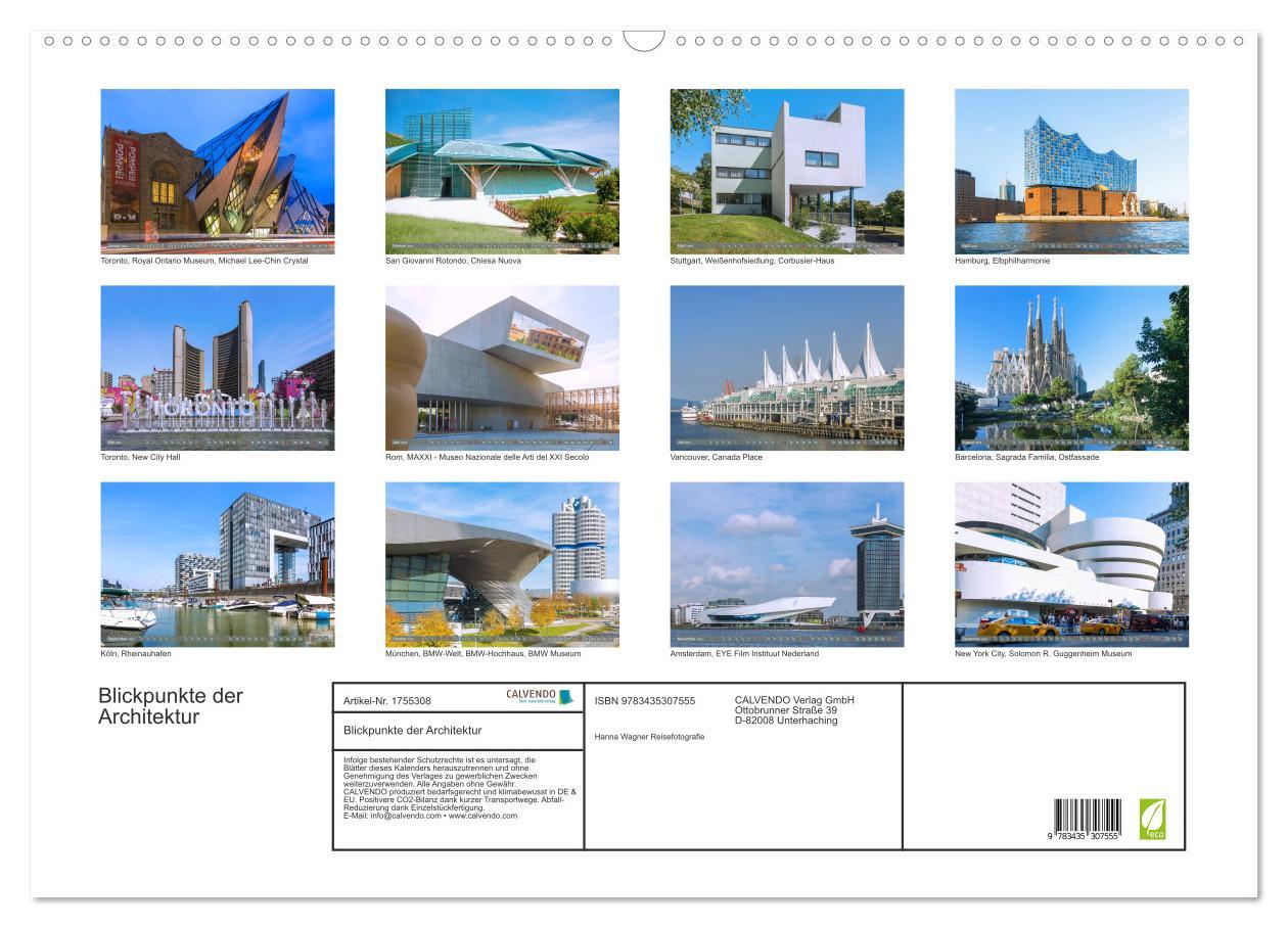 Bild: 9783435307555 | Blickpunkte der Architektur (Wandkalender 2025 DIN A2 quer),...