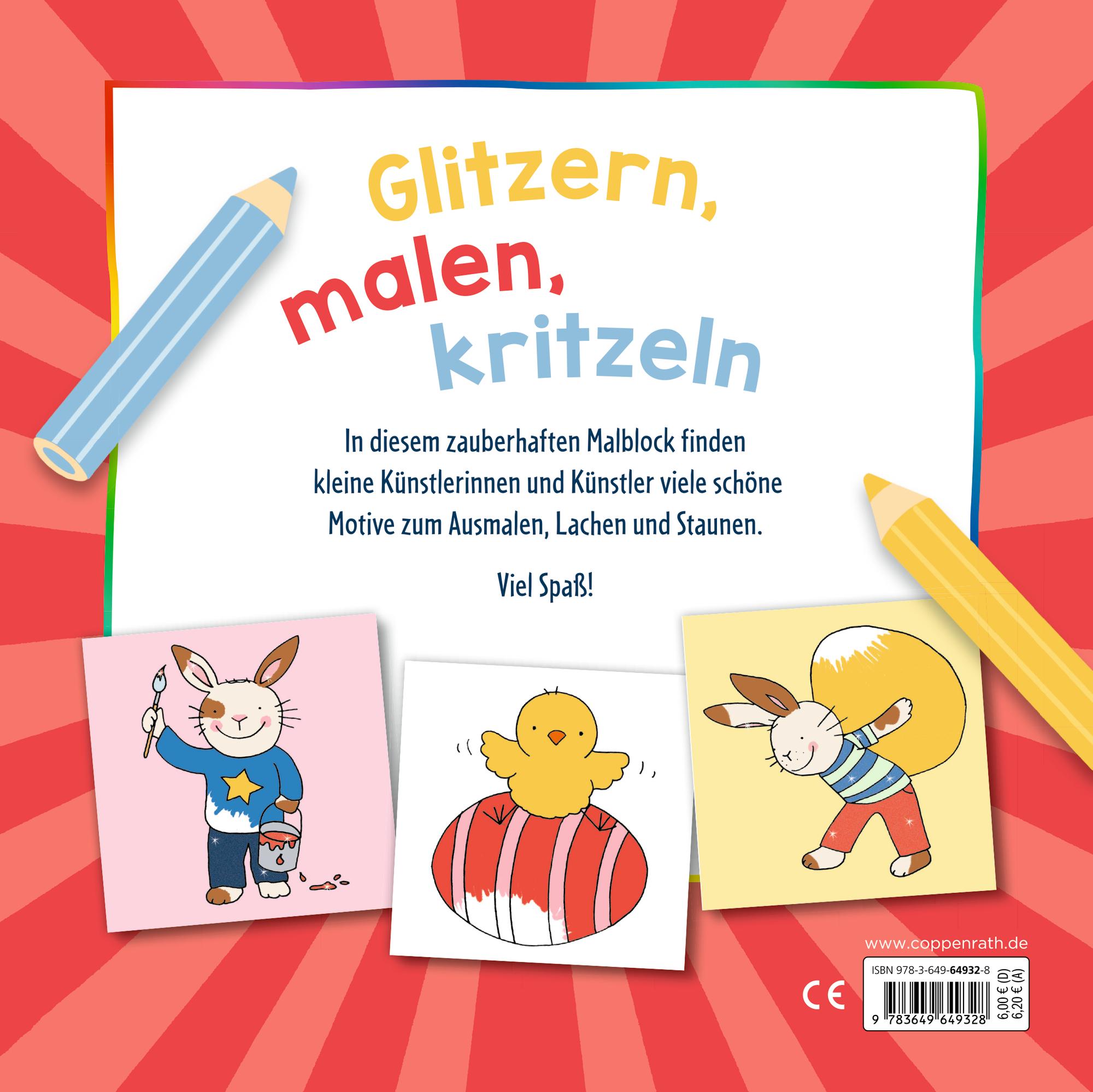 Rückseite: 9783649649328 | Mein erster Glitzer-Malspaß: Frohe Ostern | Maike Taddicken | Buch