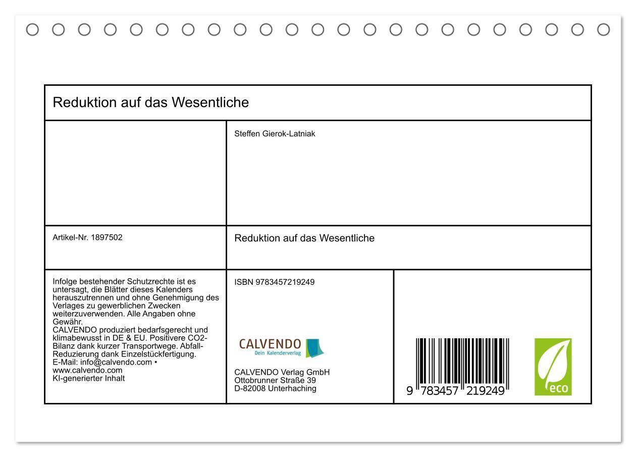 Bild: 9783457219249 | Reduktion auf das Wesentliche (Tischkalender 2025 DIN A5 quer),...