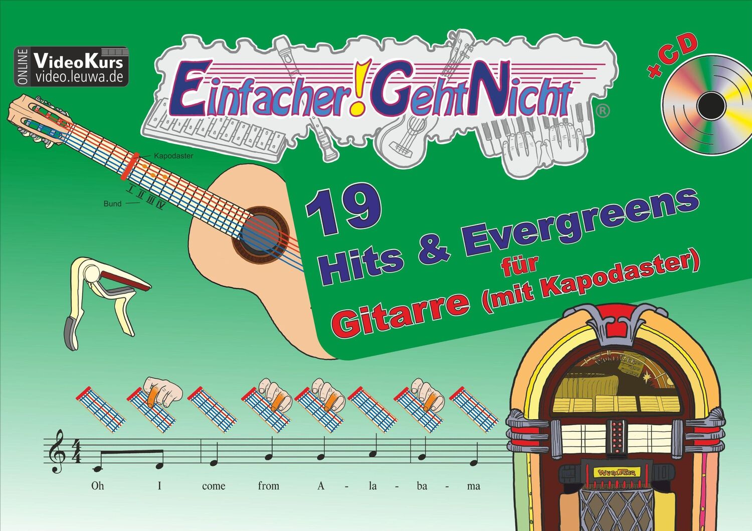 Cover: 9783940533548 | Einfacher!-Geht-Nicht: 19 Hits &amp; Evergreens - für Gitarre (mit...