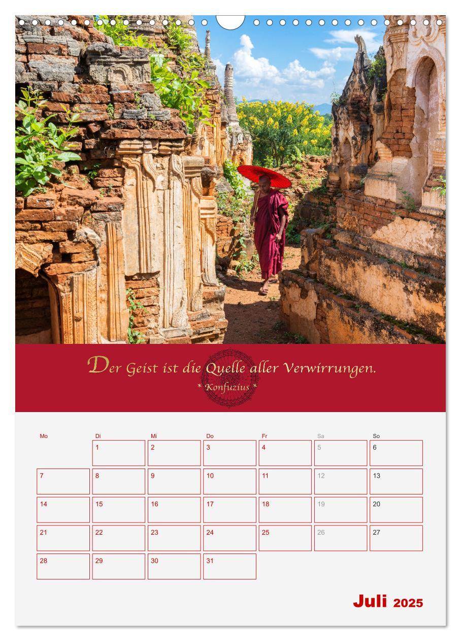 Bild: 9783435927395 | Buddhistische Weisheiten - DER ROTE SCHIRM (Wandkalender 2025 DIN...