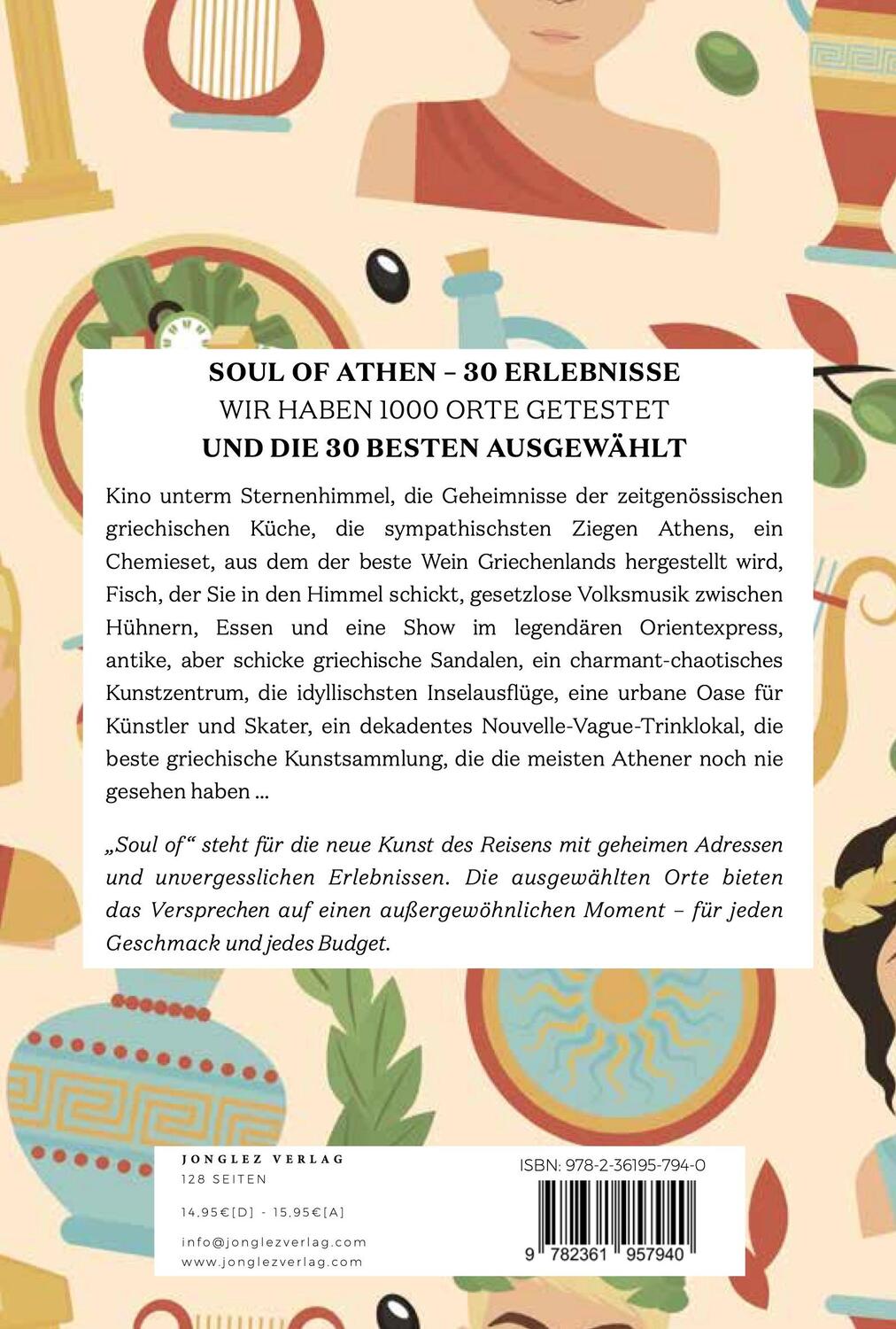 Rückseite: 9782361957940 | Soul of Athen 30 Erlebnisse | Alex King | Taschenbuch | 128 S. | 2024