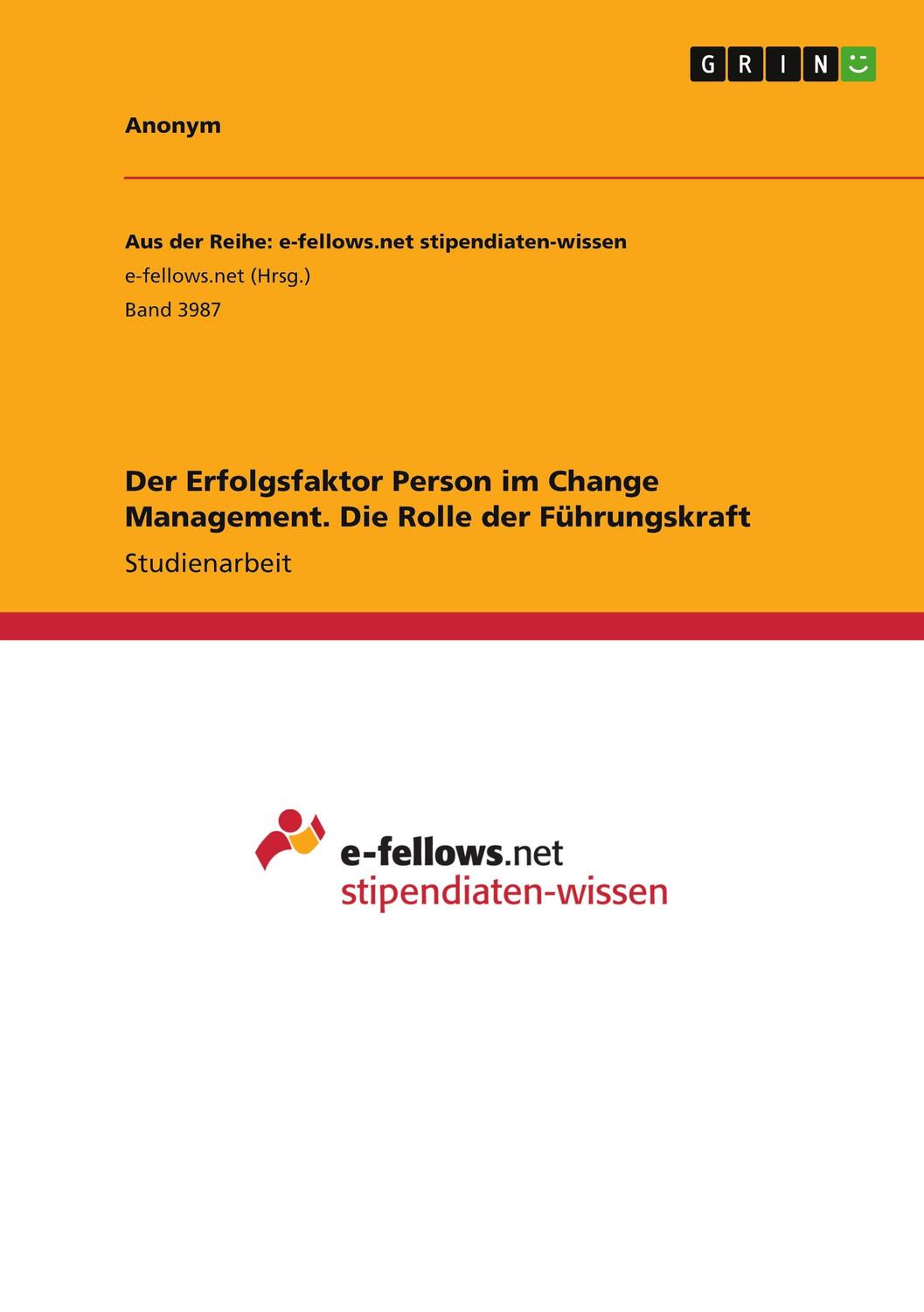 Cover: 9783346514837 | Der Erfolgsfaktor Person im Change Management. Die Rolle der...