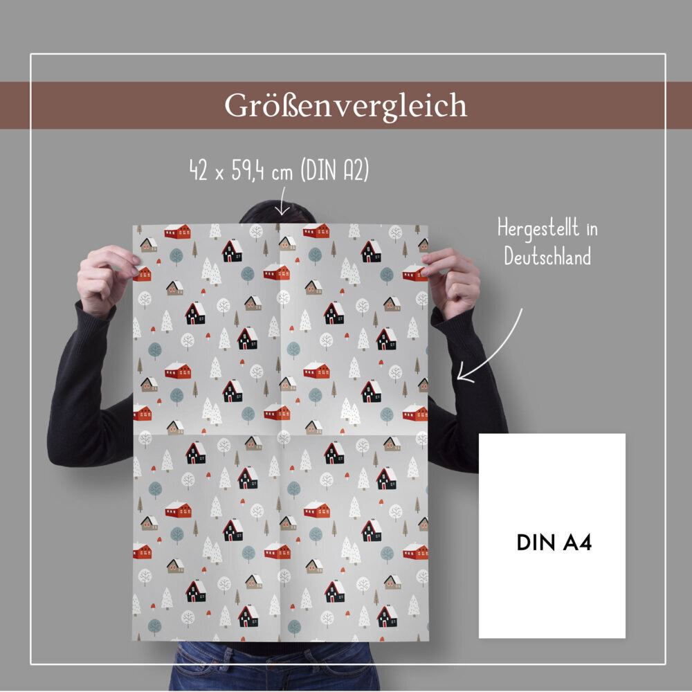 Bild: 4260615910637 | Geschenkpapier Set Weihnachten: Skandinavische Winterlandschaft | 4 S.