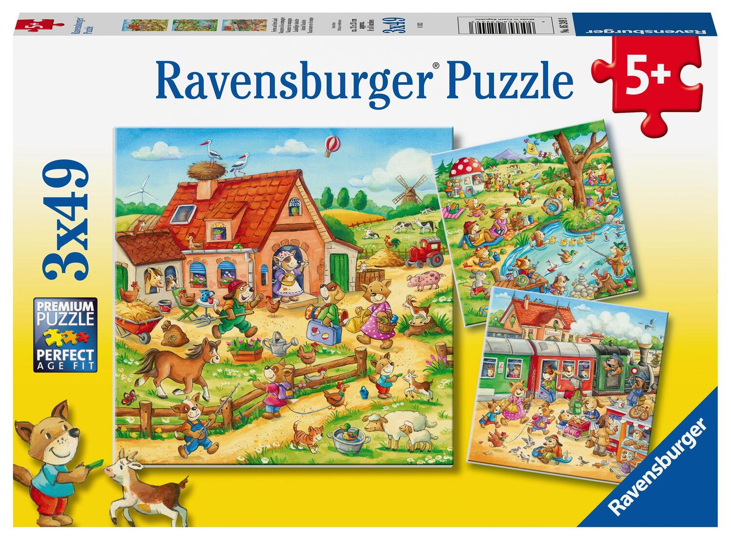 Cover: 4005556052493 | Ravensburger Kinderpuzzle - Ferien auf dem Land - 3x49 Teile Puzzle...