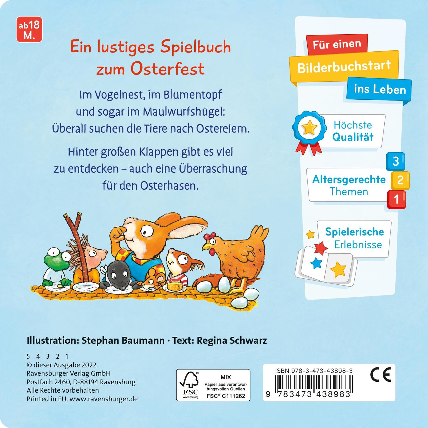 Rückseite: 9783473438983 | Ein Geschenk für Oskar Osterhase | Regina Schwarz | Buch | 16 S.