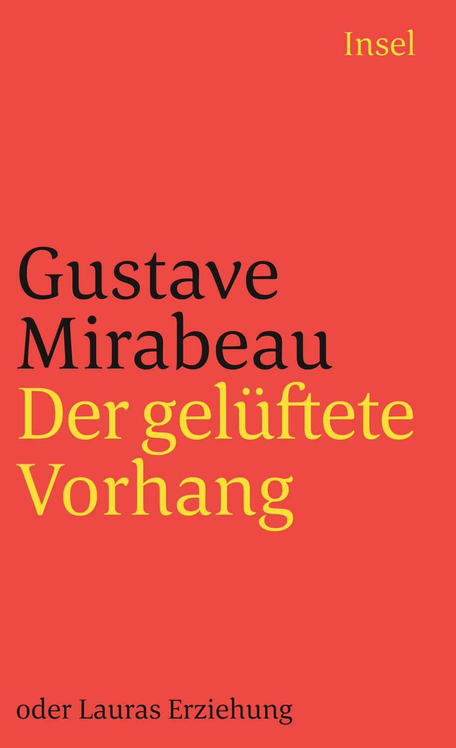 Cover: 9783458345527 | Der gelüftete Vorhang oder Lauras Erziehung | Mirabeau | Taschenbuch