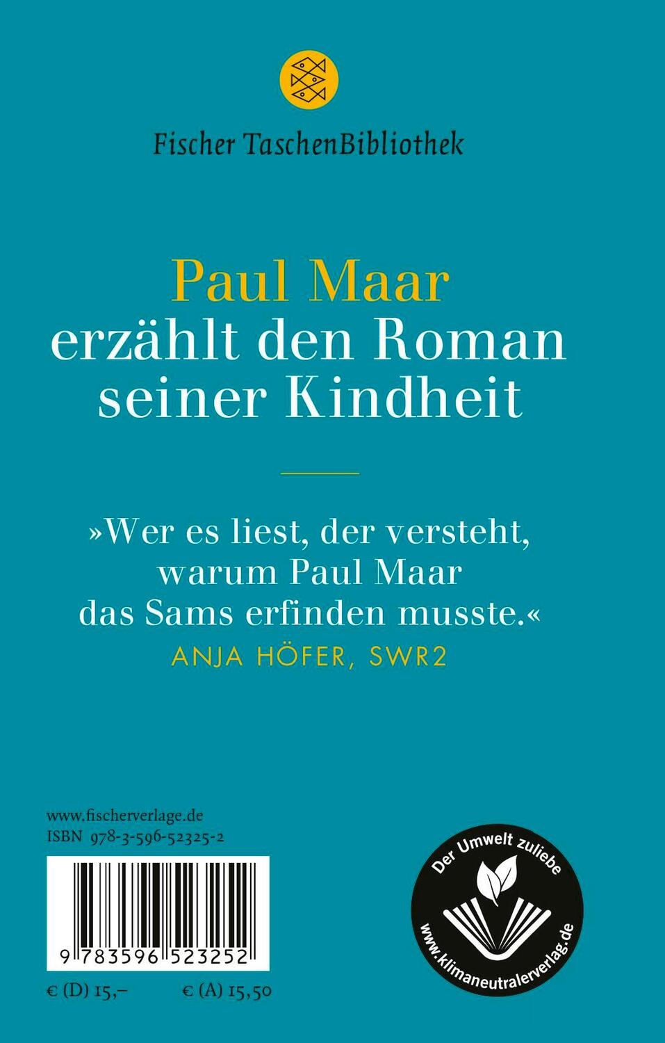 Rückseite: 9783596523252 | Wie alles kam | Roman meiner Kindheit | Paul Maar | Buch | 352 S.