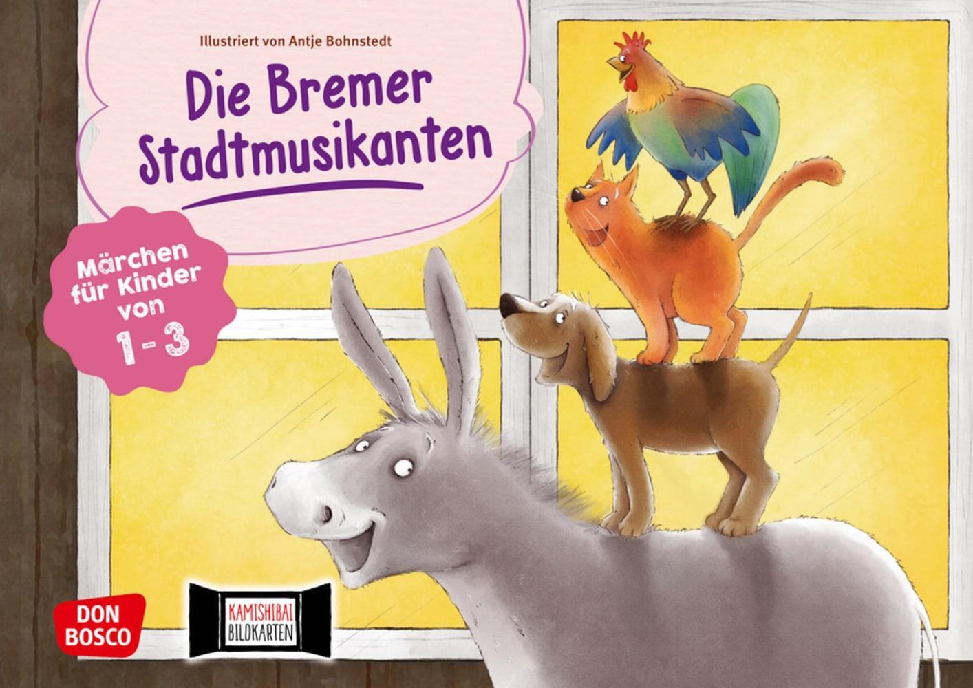 Cover: 4260179515521 | Die Bremer Stadtmusikanten. Kamishibai Bildkartenset. | Brüder Grimm