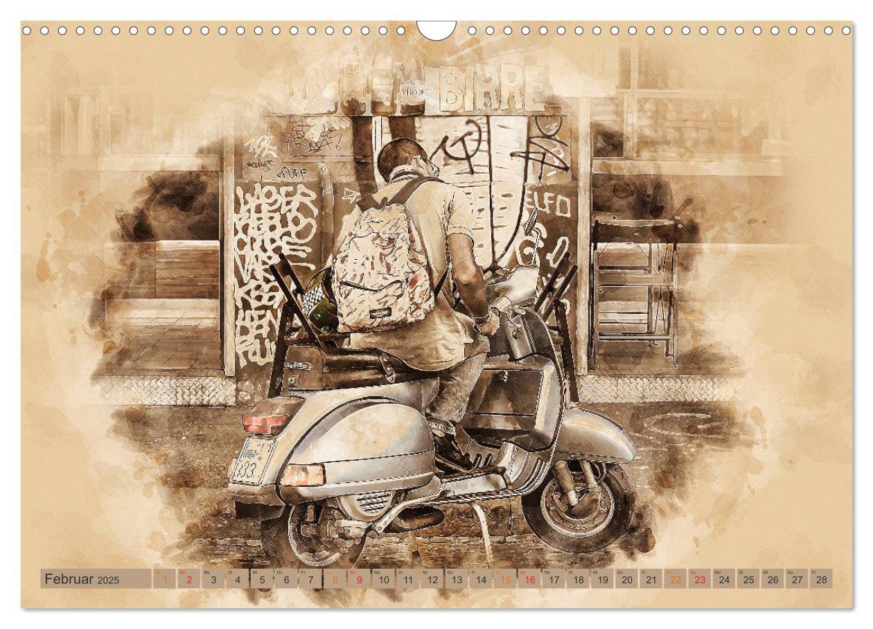 Bild: 9783435153046 | Mototrroller - Vesparade (Wandkalender 2025 DIN A3 quer), CALVENDO...