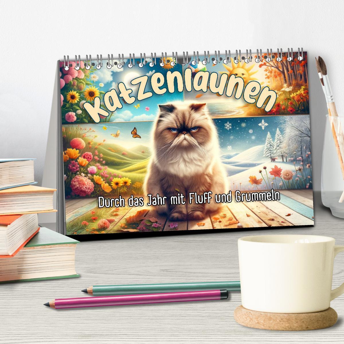 Bild: 9783383793288 | Katzenlaunen - Durch das Jahr mit Fluff und Grummeln (Tischkalender...