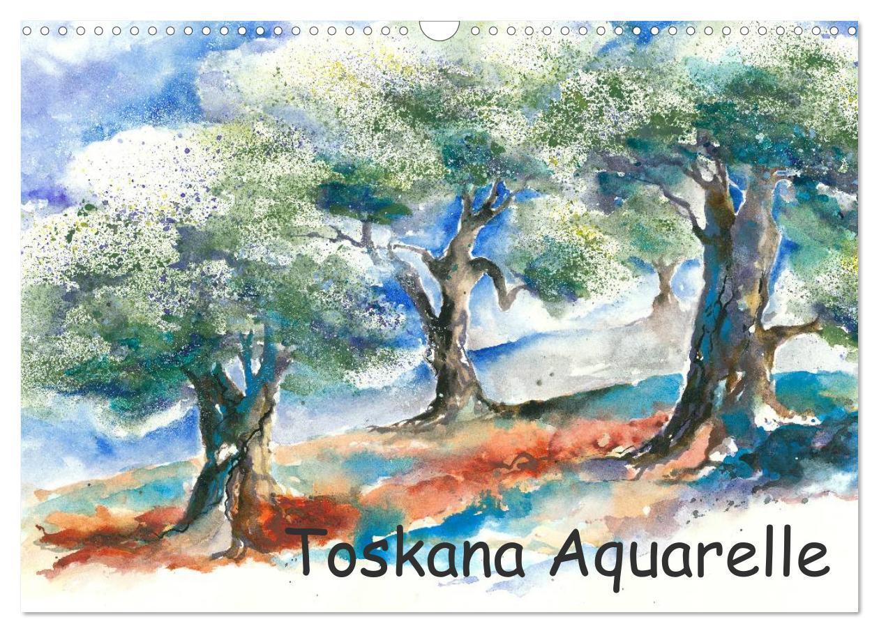 Cover: 9783675634855 | Toskana Aquarelle (Wandkalender 2024 DIN A3 quer), CALVENDO...