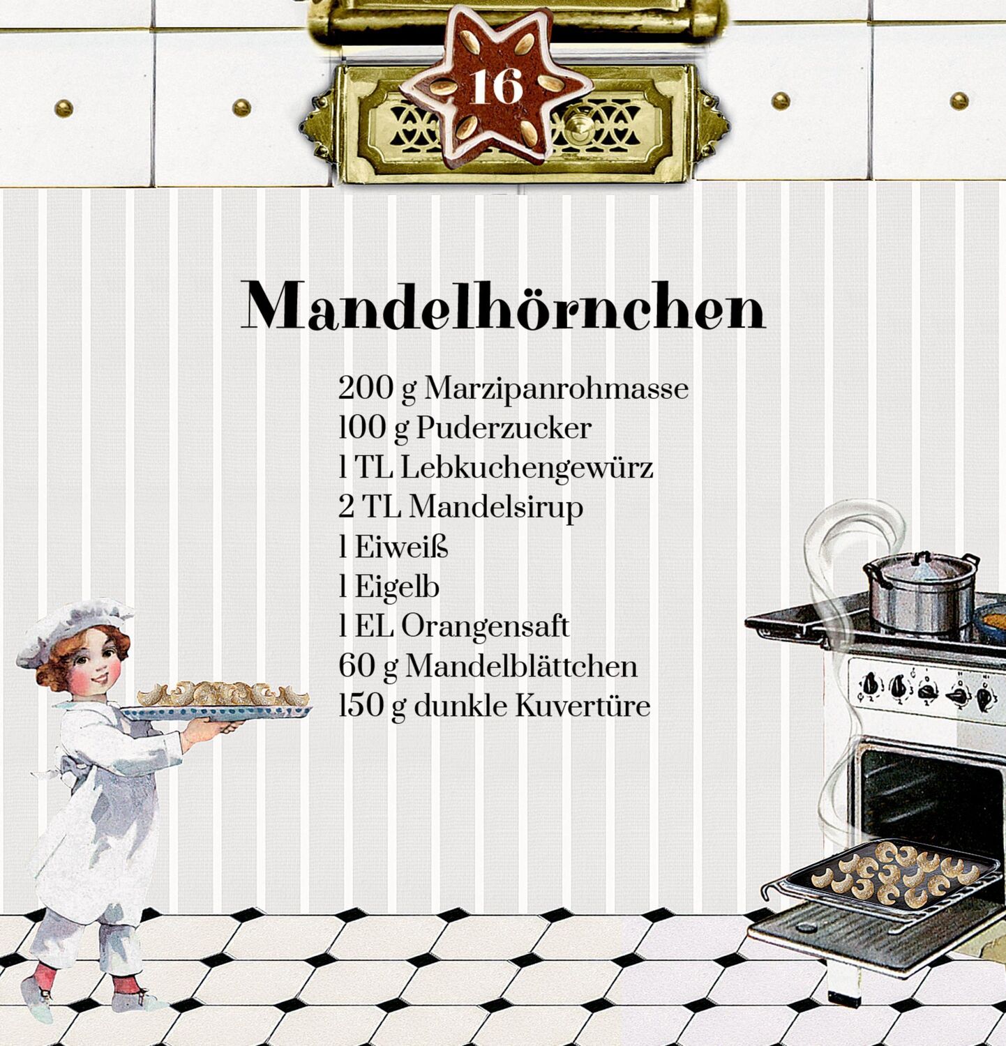 Bild: 4050003955728 | Zettelkalender - Nostalgische Weihnachtsbäckerei | Barbara Behr | 1 S.