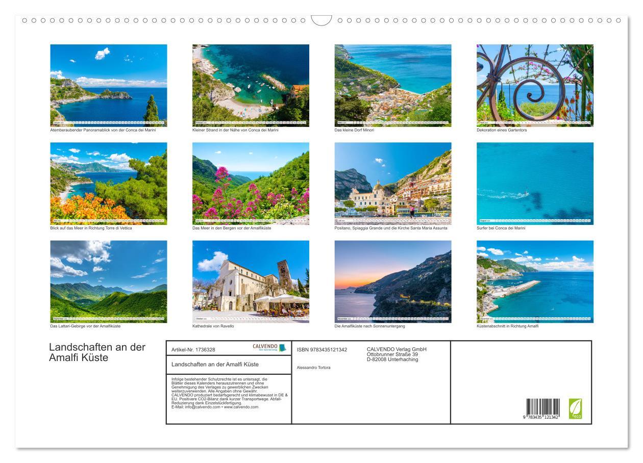 Bild: 9783435121342 | Landschaften an der Amalfi Küste (Wandkalender 2025 DIN A2 quer),...