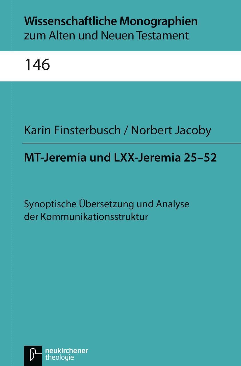 Cover: 9783788730451 | MT-Jeremia und LXX-Jeremia 25-52 | Karin/Jacoby, Norbert Finsterbusch