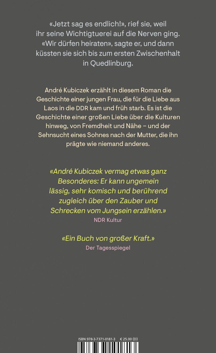 Rückseite: 9783737101813 | Nostalgia | "Ein Buch von großer Kraft." Der Tagesspiegel | Kubiczek