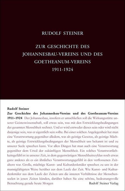 Cover: 9783727425202 | Zur Geschichte des Johannesbau-Vereins und des Goetheanum-Vereins...
