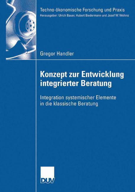 Cover: 9783835008519 | Konzept zur Entwicklung integrierter Beratung | Gregor Handler | Buch