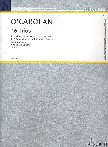 Cover: 9790001150644 | 16 Trios | Turlough O'Carolan | Partitur + Stimmen | 2009
