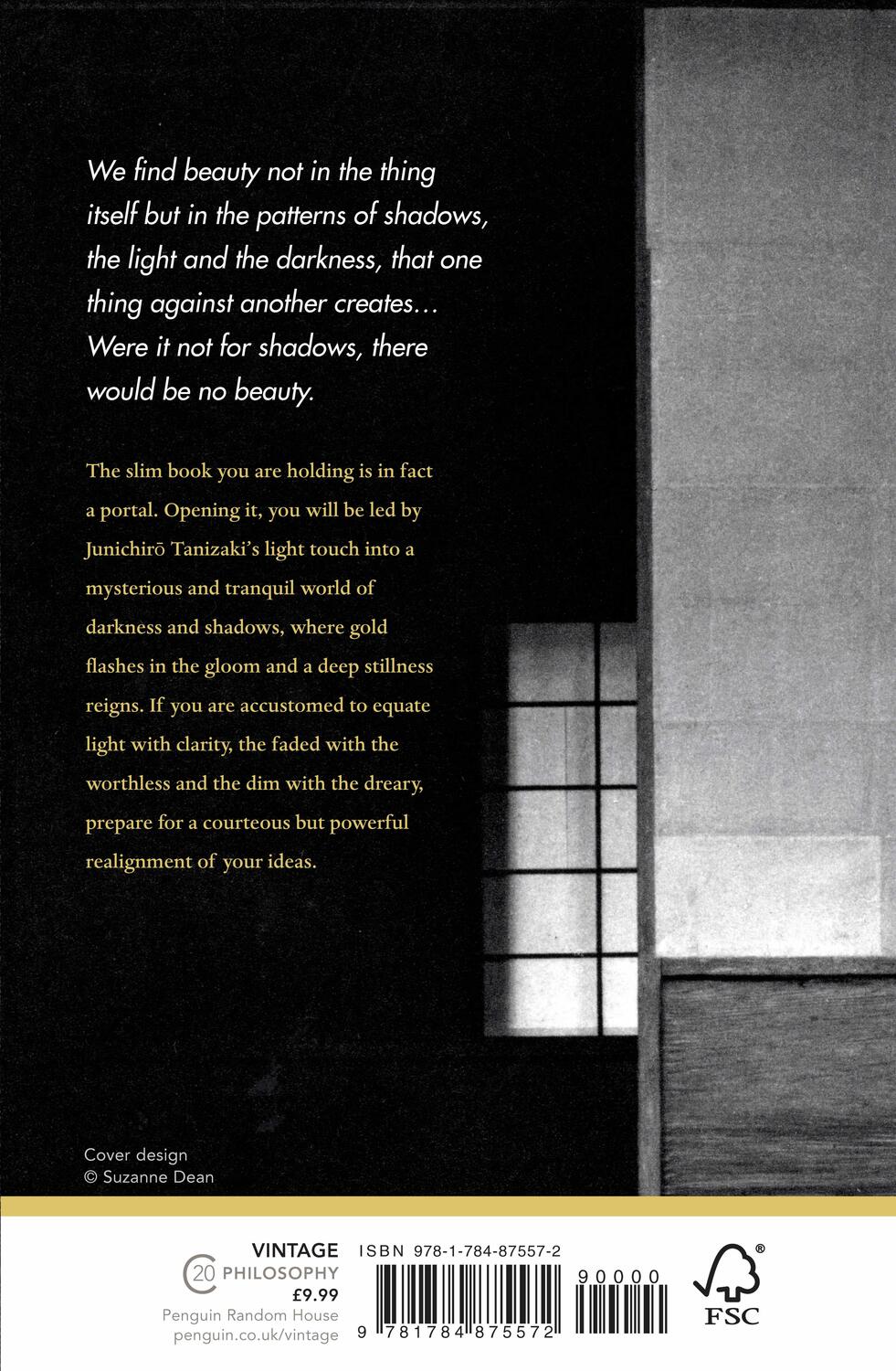 Rückseite: 9781784875572 | In Praise of Shadows | Vintage Design Edition | Junichiro Tanizaki
