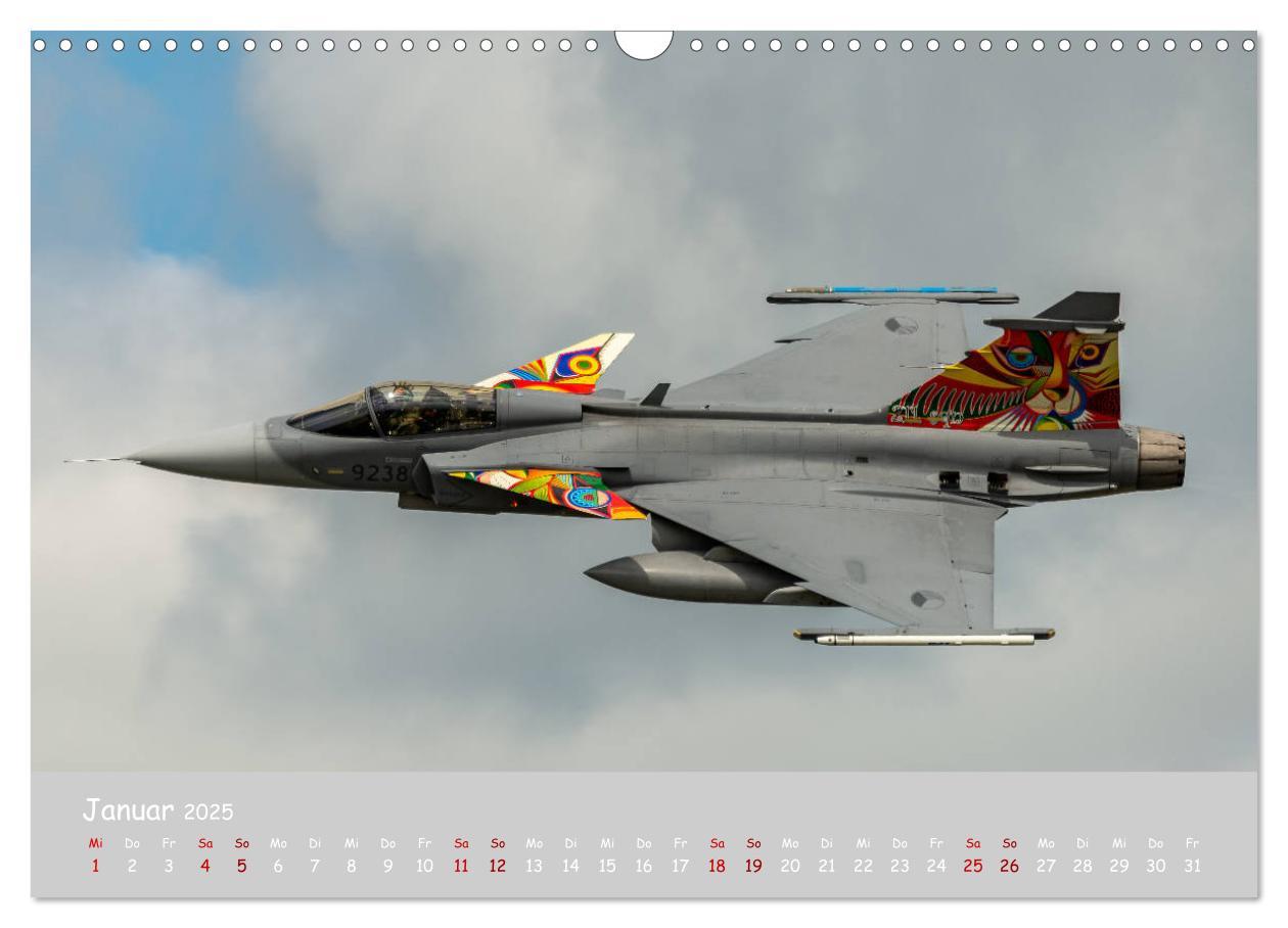 Bild: 9783435160068 | Saab Airpower (Wandkalender 2025 DIN A3 quer), CALVENDO Monatskalender