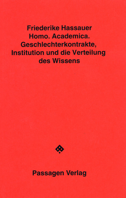 Cover: 9783851650983 | Homo. Academica | Friederike Hassauer | Taschenbuch | Passagen Hefte