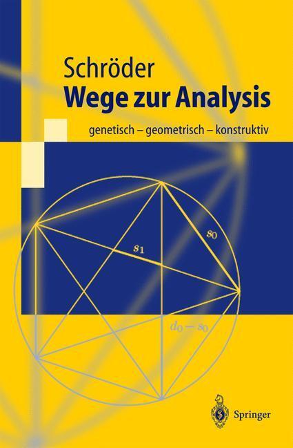Cover: 9783540420323 | Wege zur Analysis | genetisch - geometrisch - konstruktiv | Schröder