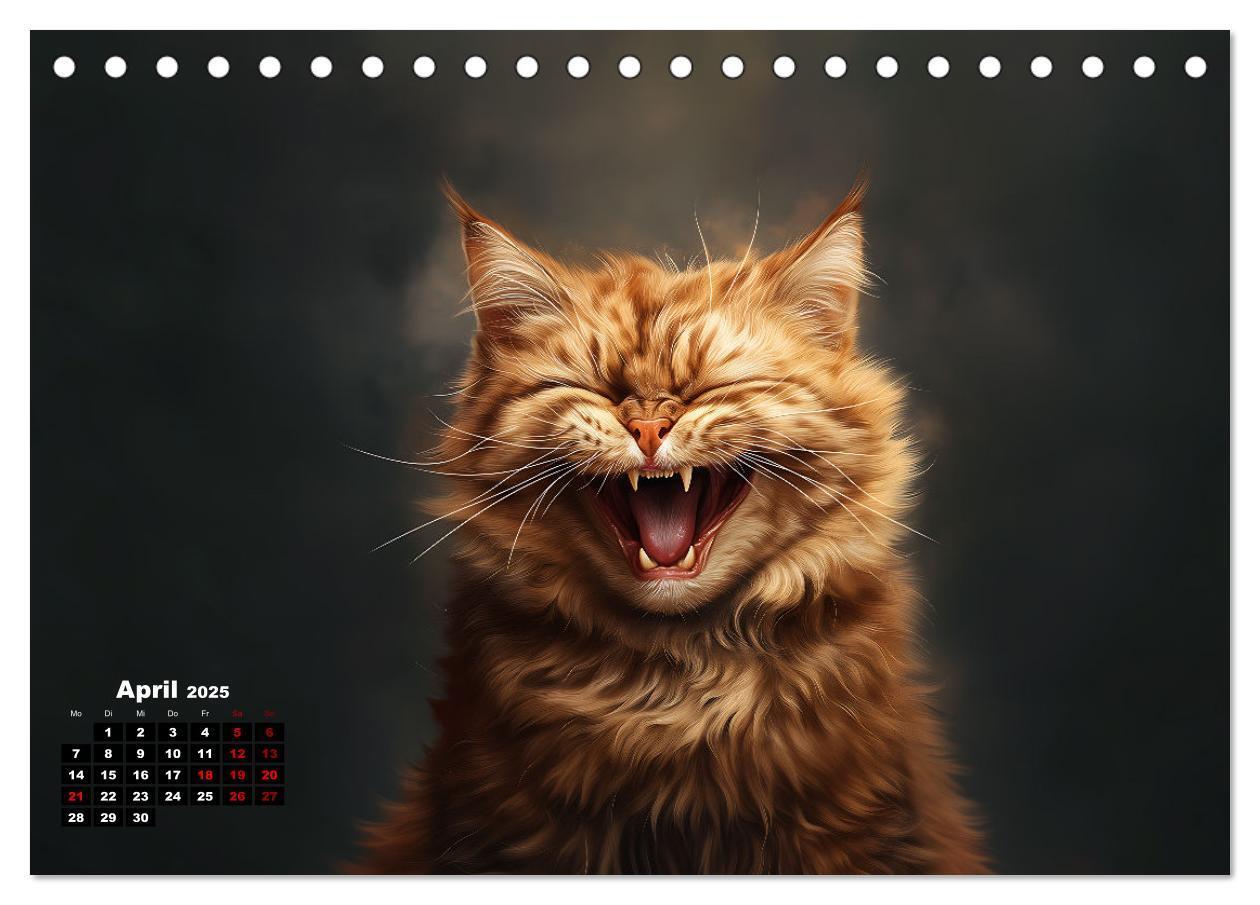 Bild: 9783457202074 | Auch Katzen lachen gern (Tischkalender 2025 DIN A5 quer), CALVENDO...