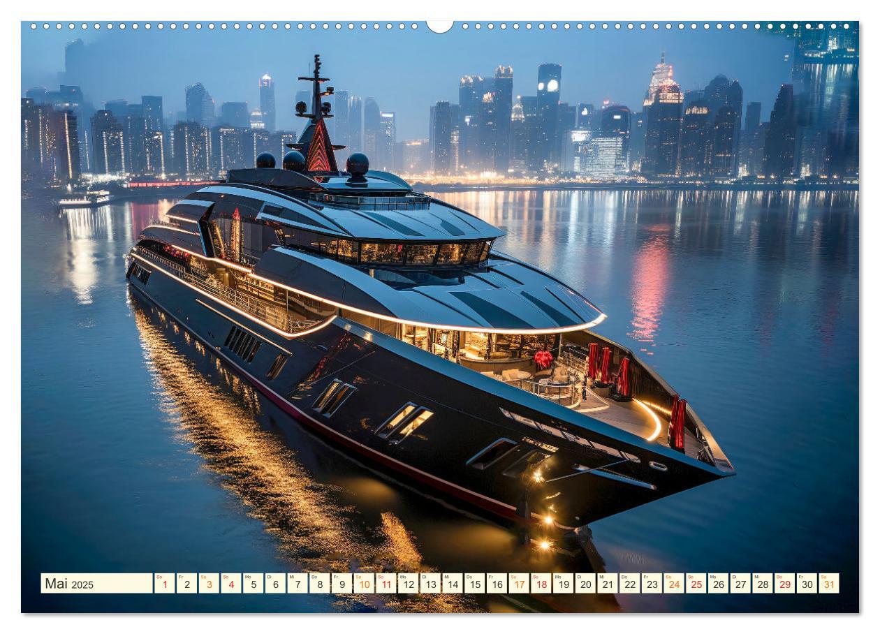 Bild: 9783383886508 | Mega Yachten Fantasien (Wandkalender 2025 DIN A2 quer), CALVENDO...